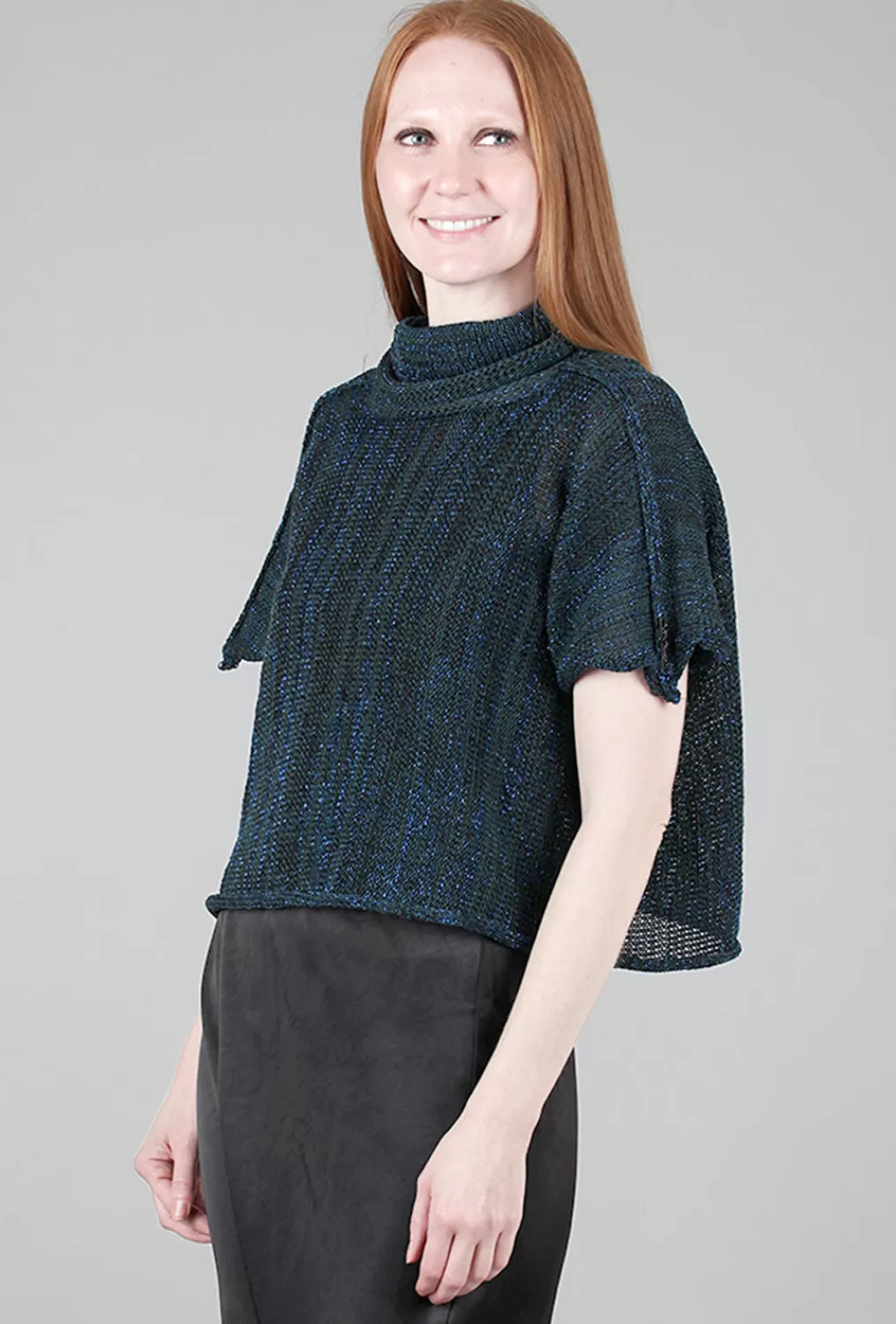 Flash Sale Evie Lou Abby Sparkle Sweater, Emerald Lurex