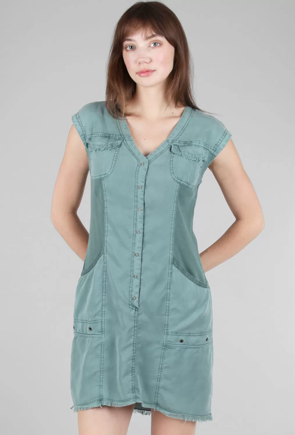 Clearance Evie Lou Austen Shirt Dress, Folk Tale Lagoon