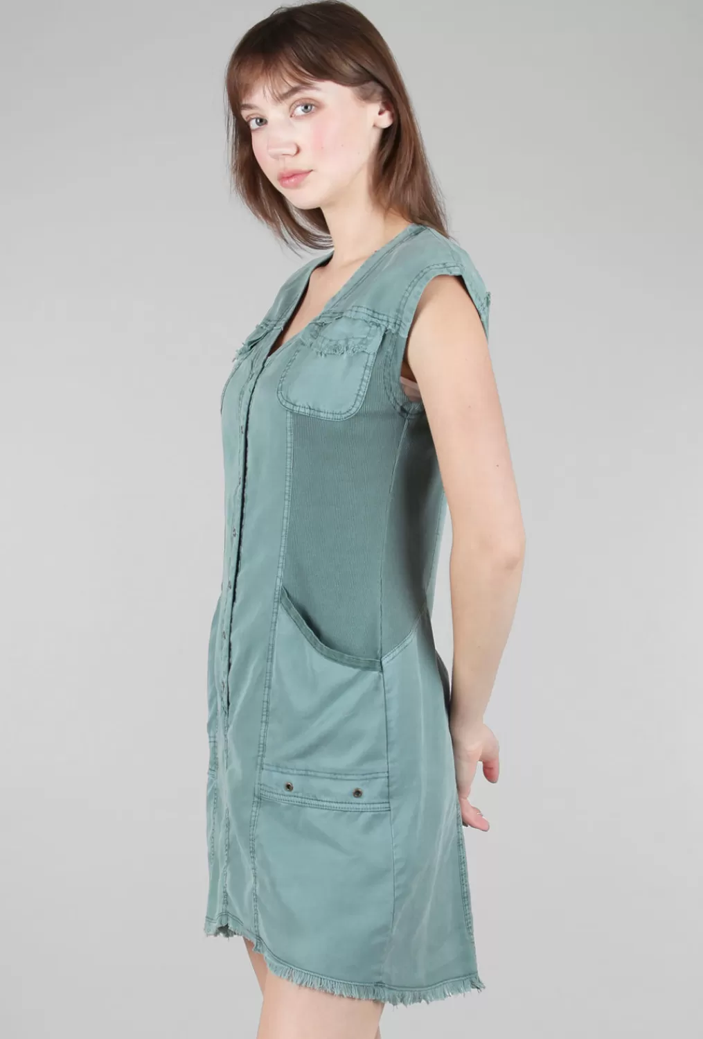 Clearance Evie Lou Austen Shirt Dress, Folk Tale Lagoon