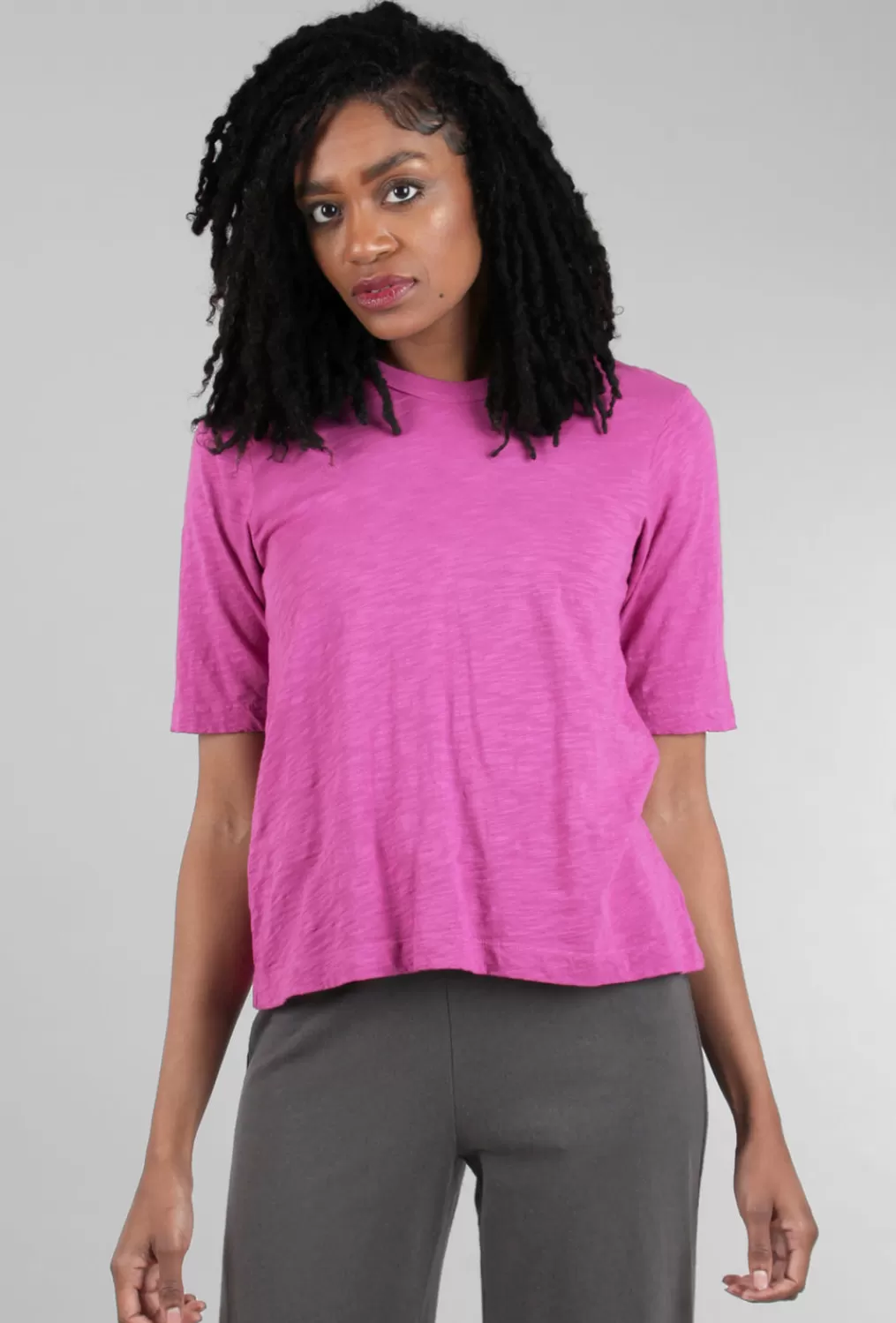 Outlet Evie Lou Baby Fit Shrunken Crew, Fuchsia