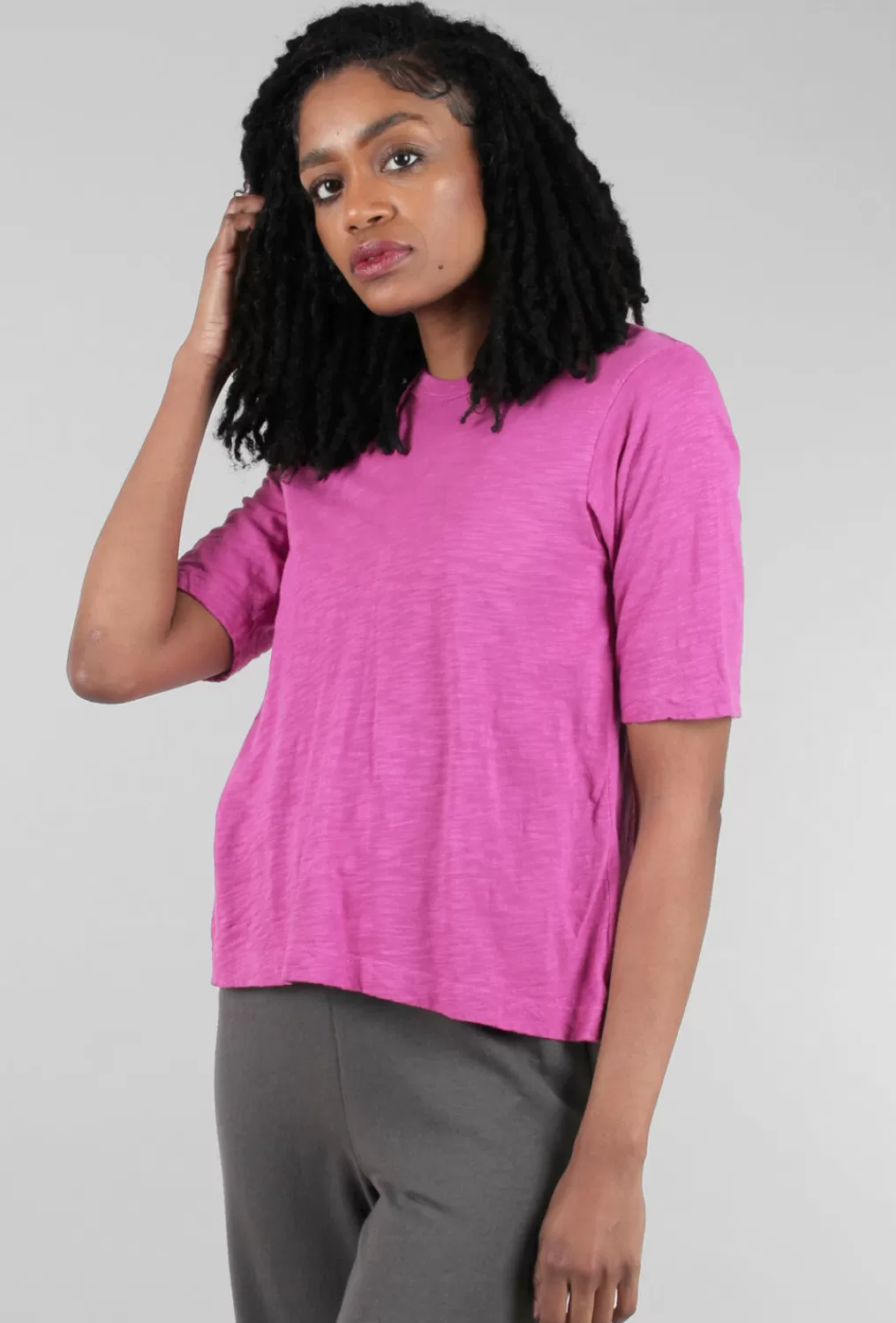 Outlet Evie Lou Baby Fit Shrunken Crew, Fuchsia