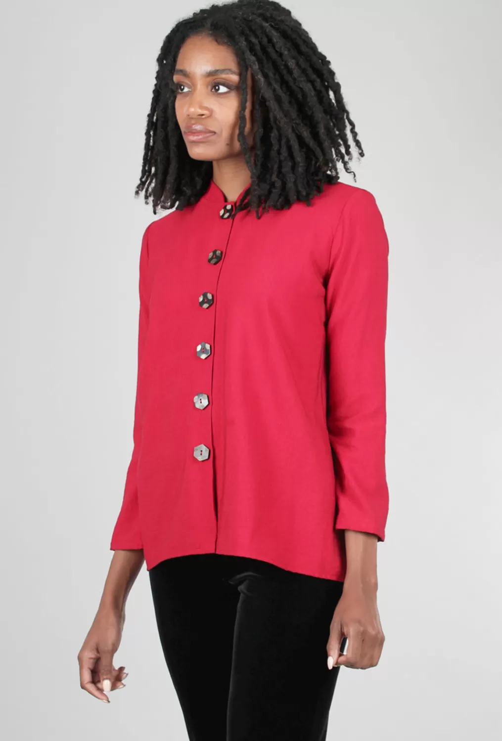 Cheap Evie Lou Bella Rayon Top, Cranberry