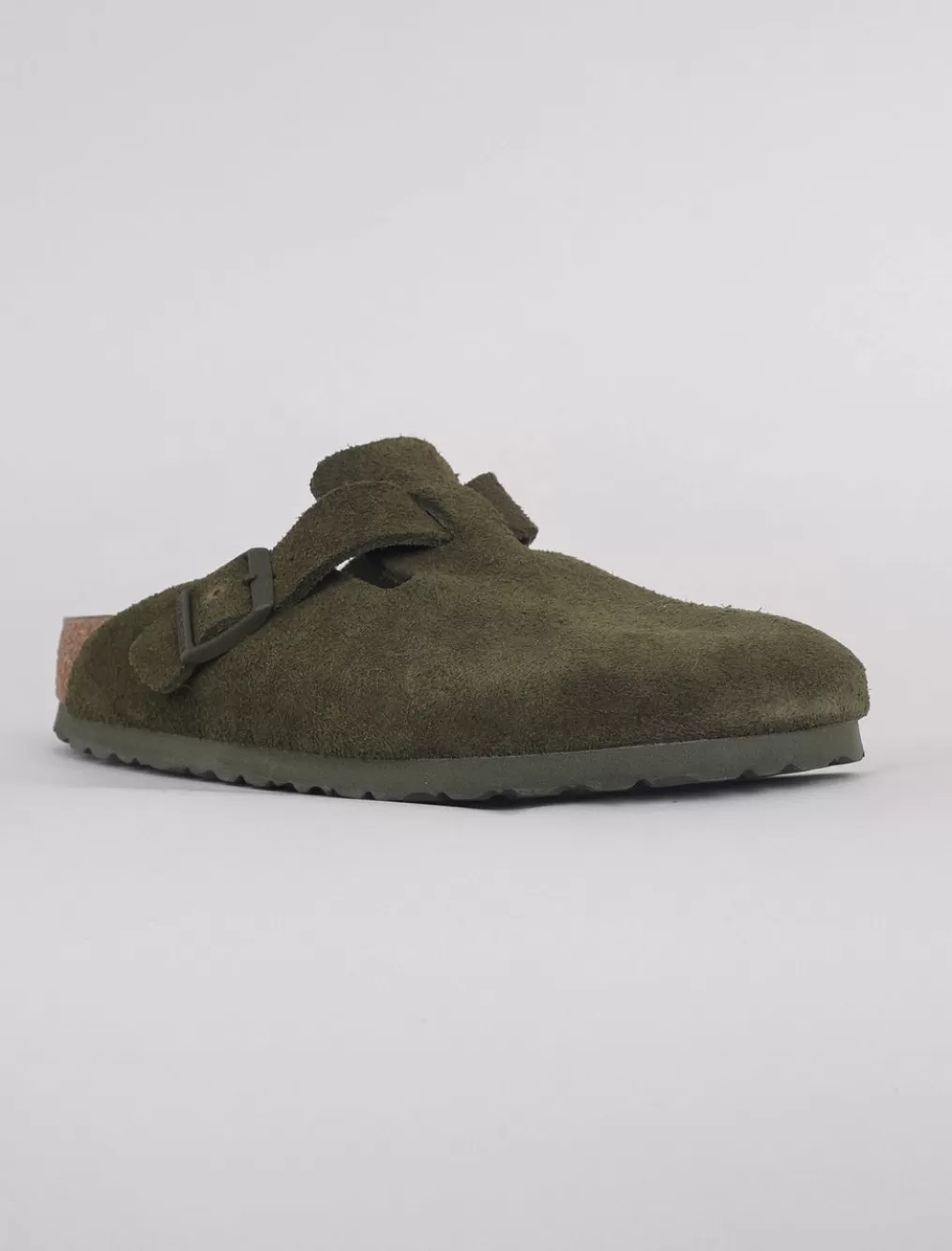 Fashion Evie Lou Boston Clog, Thyme Suede