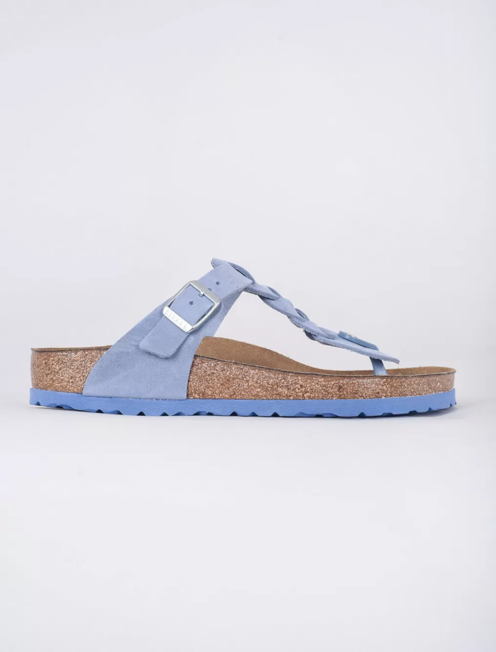 Store Evie Lou Braided Gizeh Sandal, Dusty Blue