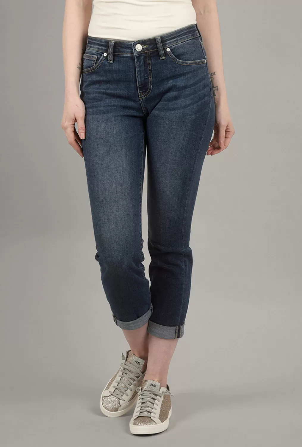 Discount Evie Lou Carter Girlfriend Jeans, Thorne Blue