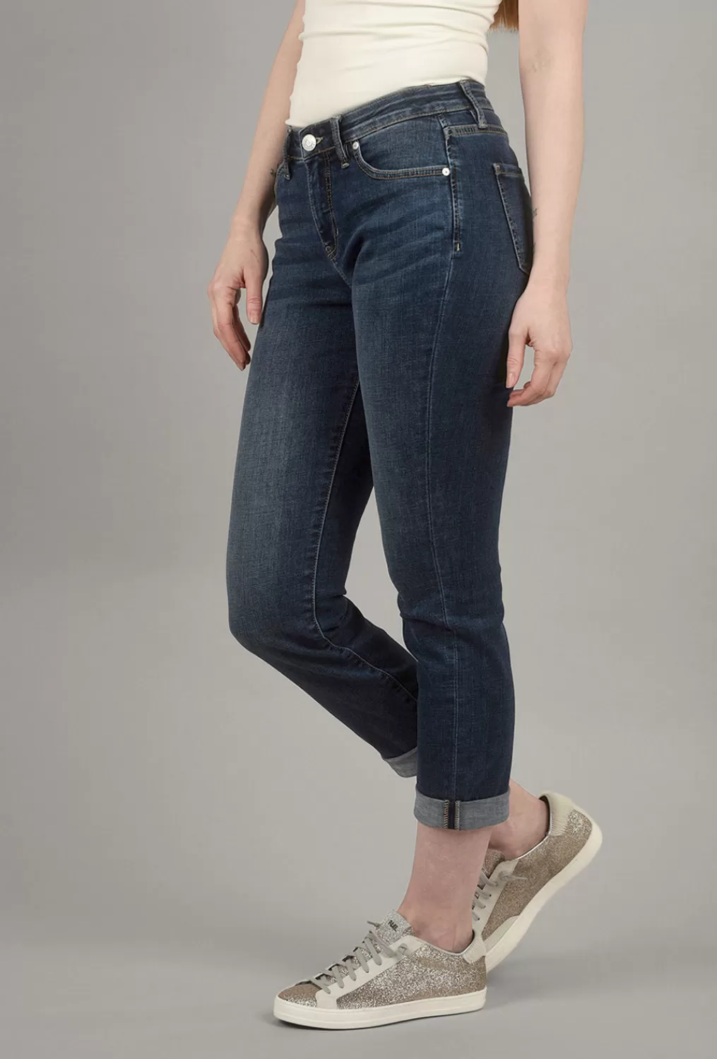 Discount Evie Lou Carter Girlfriend Jeans, Thorne Blue