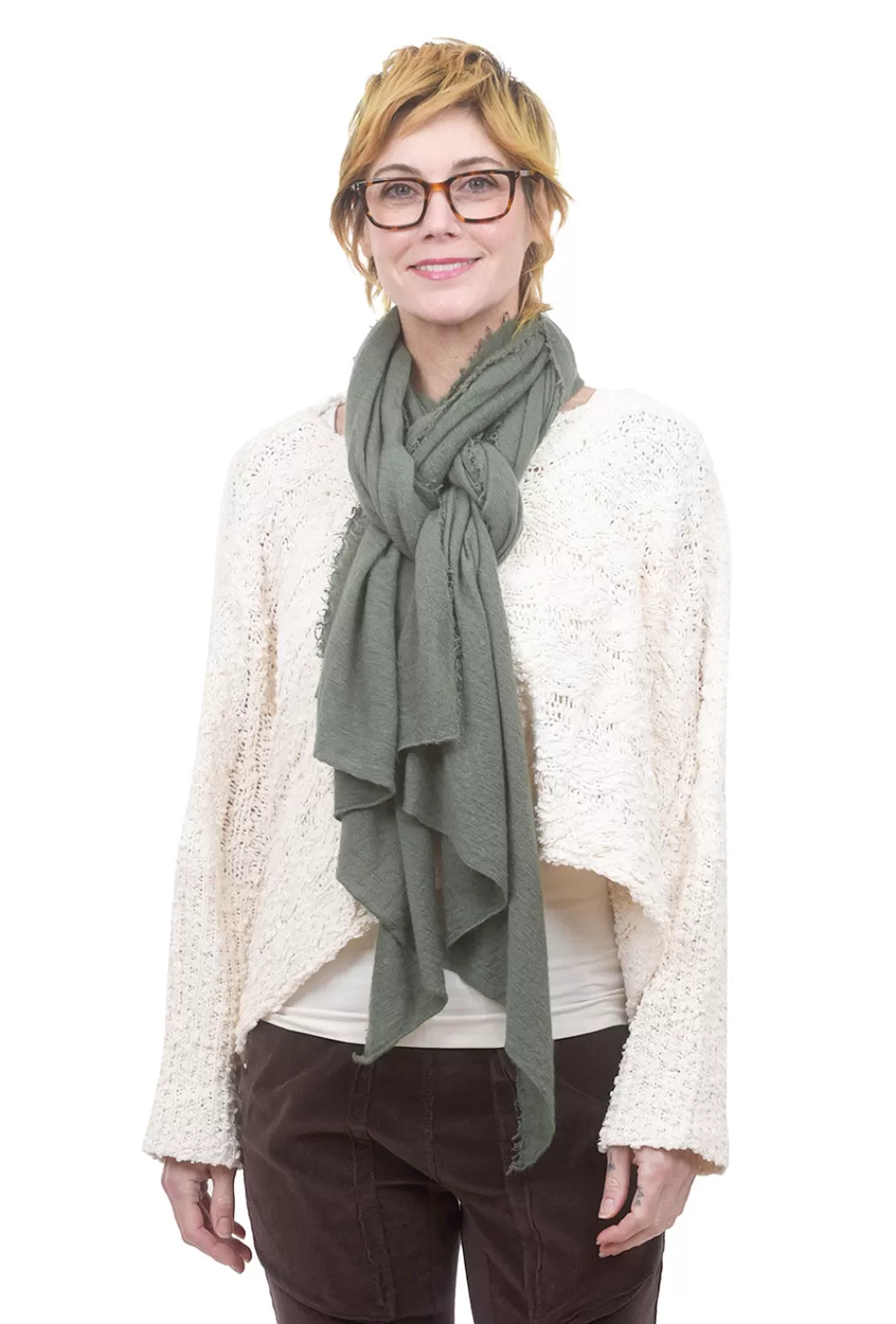 Best Sale Evie Lou Cashmere Love Scarf, Emerald Dust