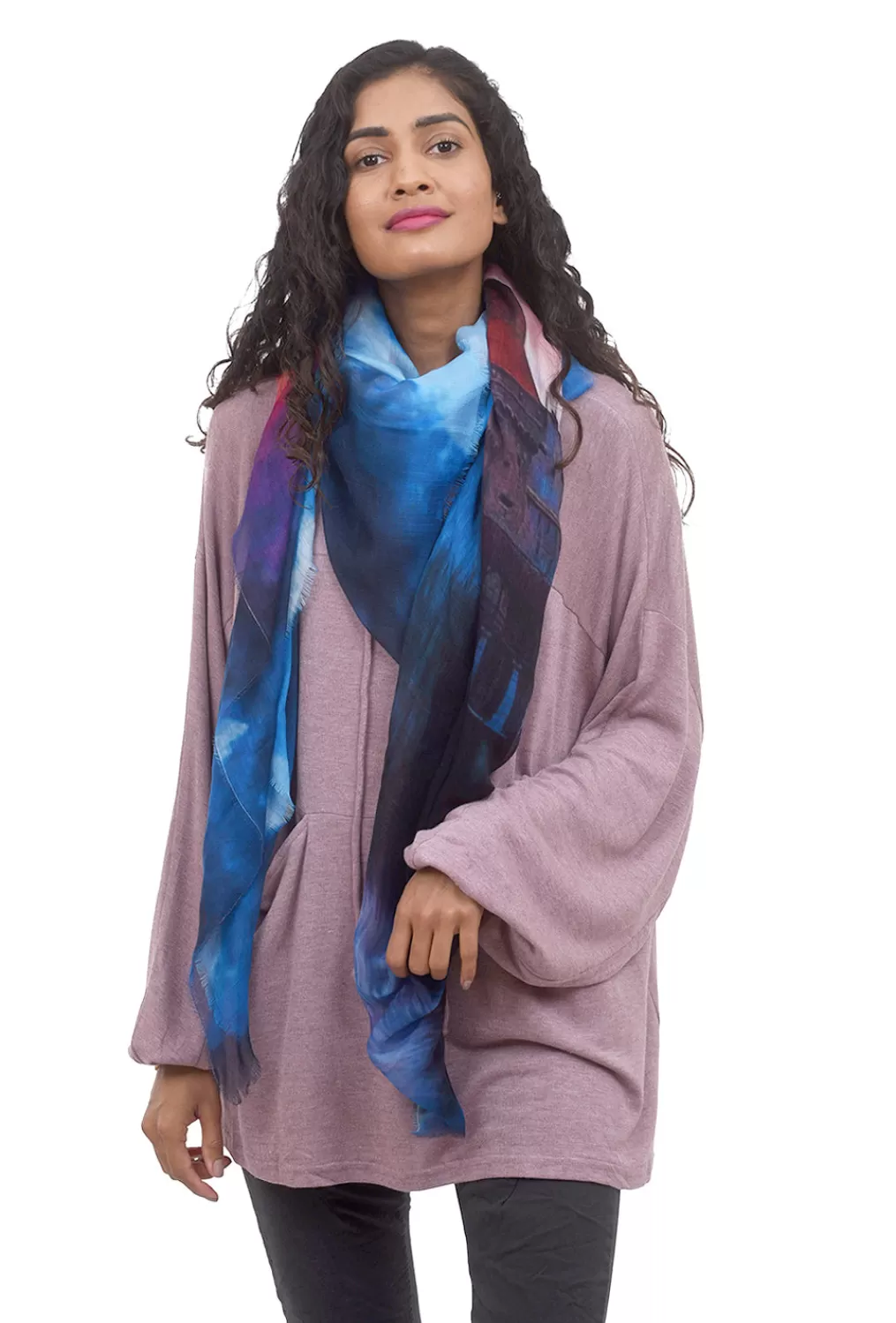 Discount Evie Lou Castle Artisan Scarf, Tahitian Blue