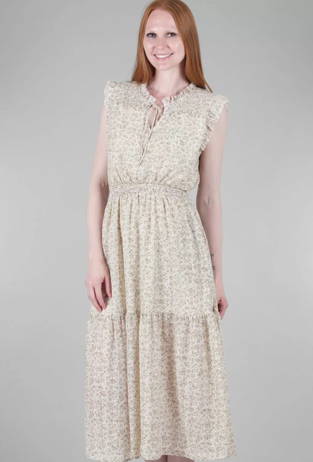 Sale Evie Lou Celeste Midi Dress, Ivory/Sage