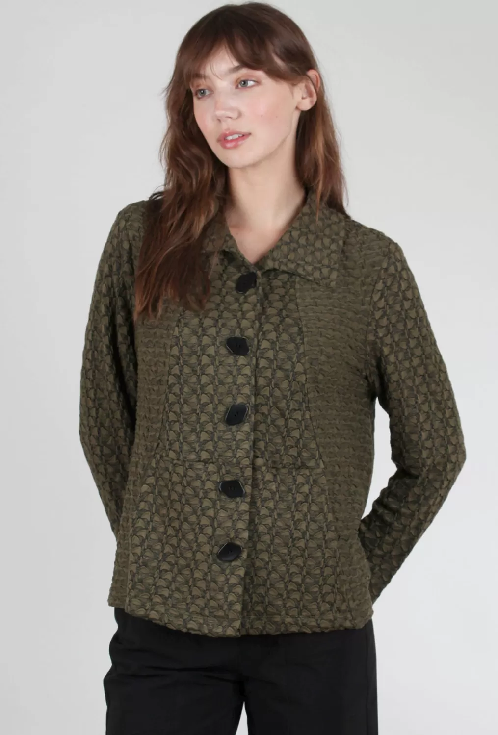 Flash Sale Evie Lou Cobblestone Pocket Jacket, Bonsai Olive