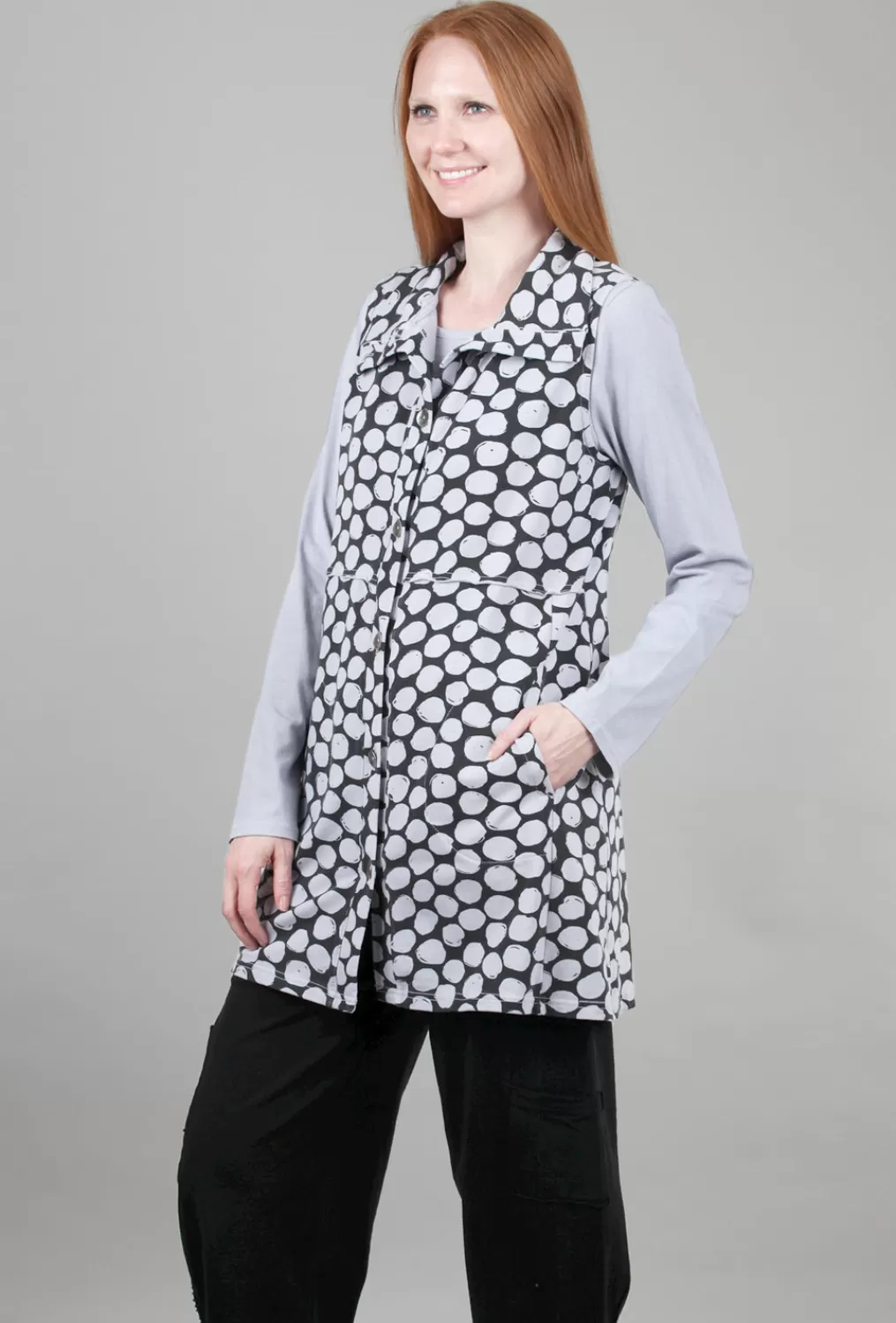 Online Evie Lou Cotton Dot Vest, Cloud