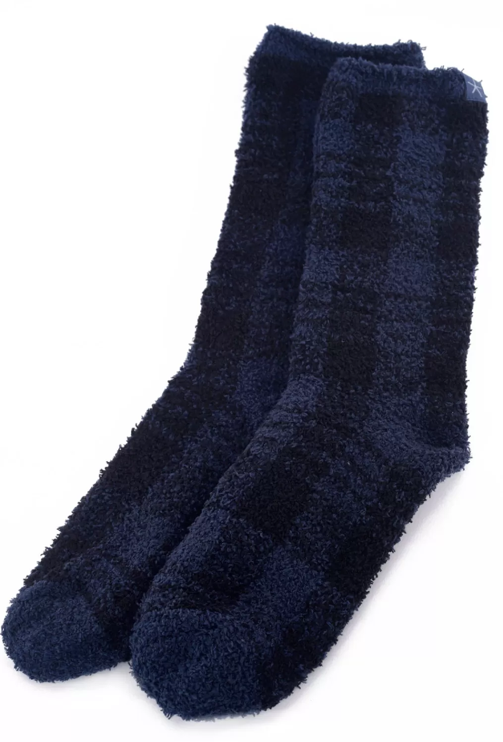 Sale Evie Lou Cozychic Plaid Socks, Indigo/Black