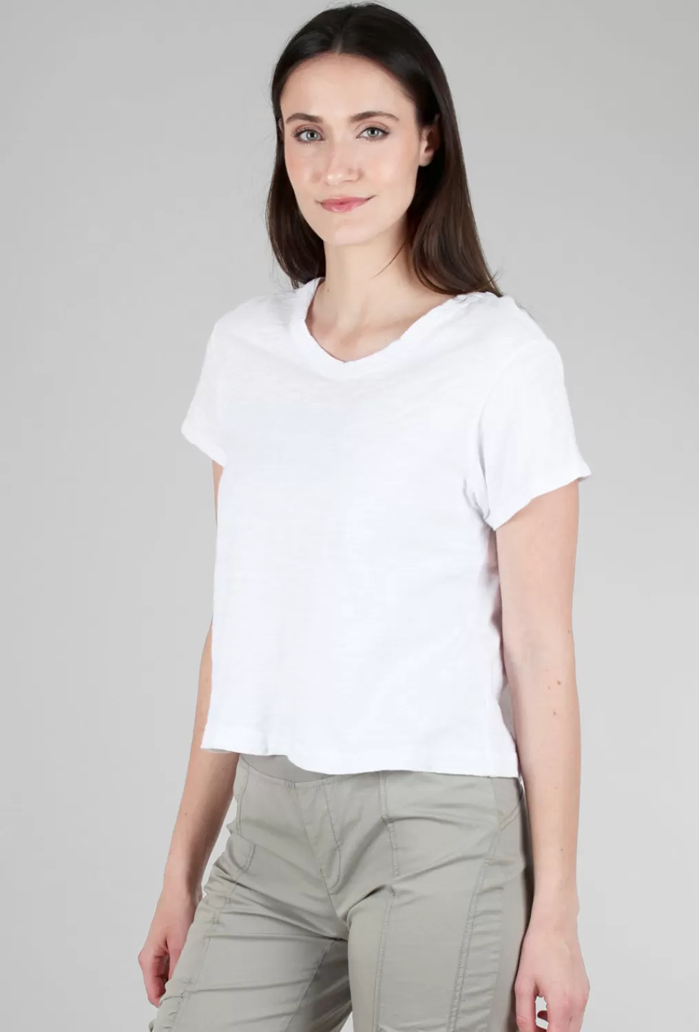 Cheap Evie Lou Crop Boxy Crew, White