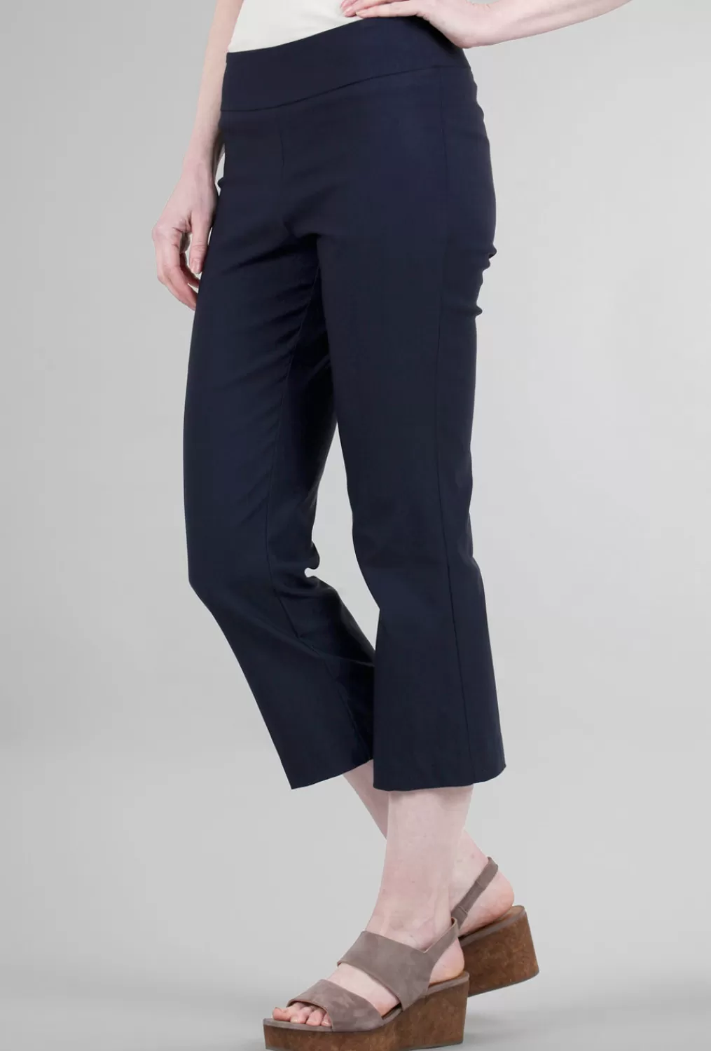 Sale Evie Lou Cropped Flare Pant, Navy