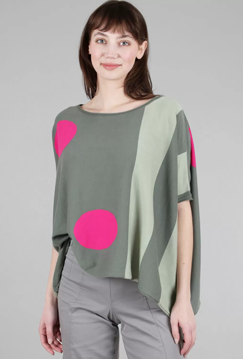 Flash Sale Evie Lou Dotty Summer Sweater, Olive/Fuchsia