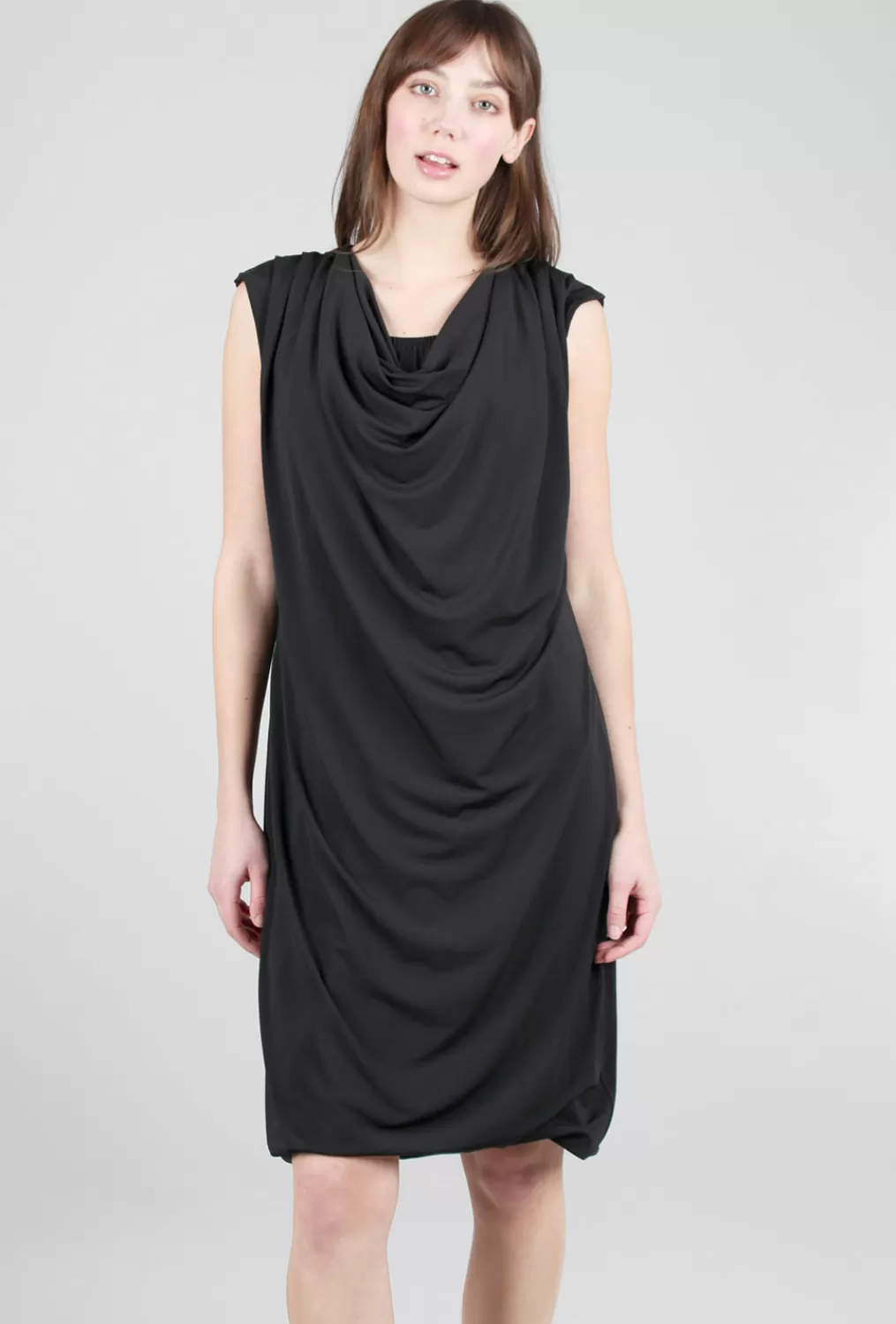 Store Evie Lou Drape Dress, Black