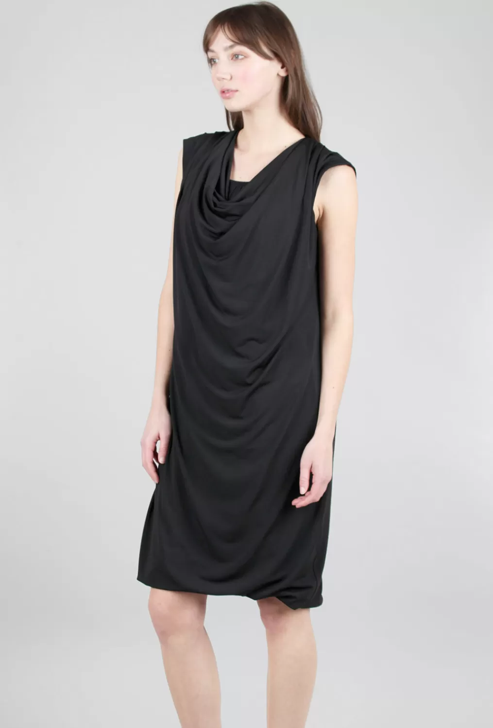 Store Evie Lou Drape Dress, Black