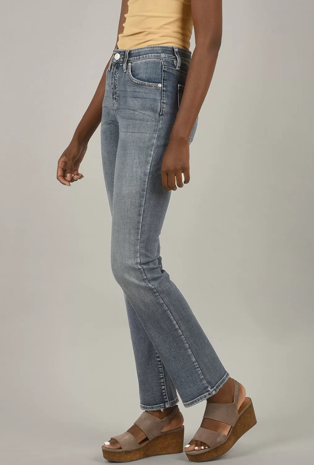 Cheap Evie Lou Eloise Bootcut Denim, Mid-Vintage Blue