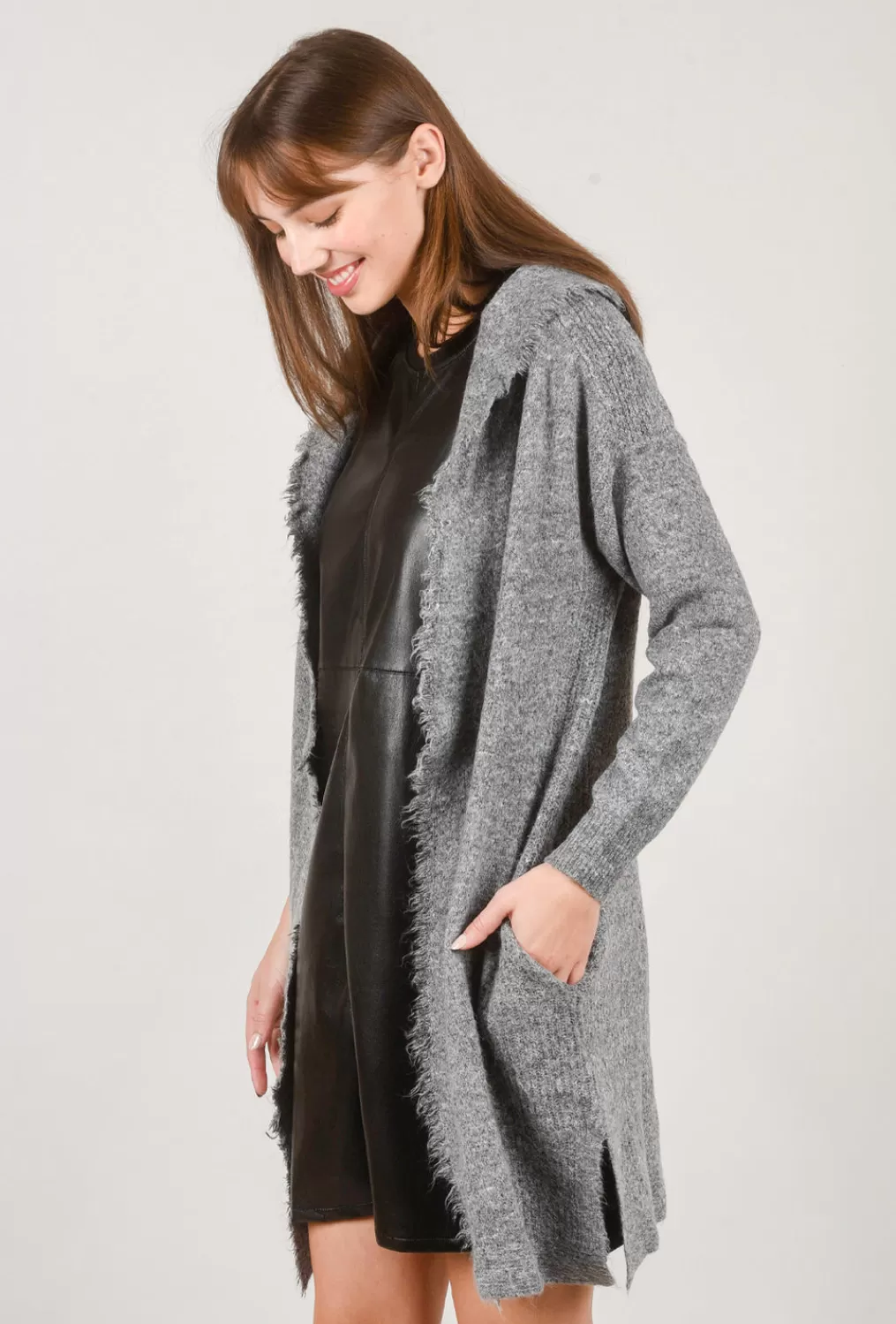 Shop Evie Lou Emma Cardie, Charcoal