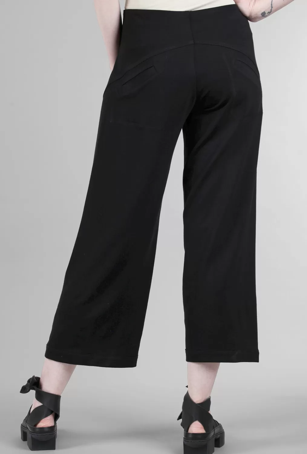 Shop Evie Lou French Terry Darlene Pants, Black