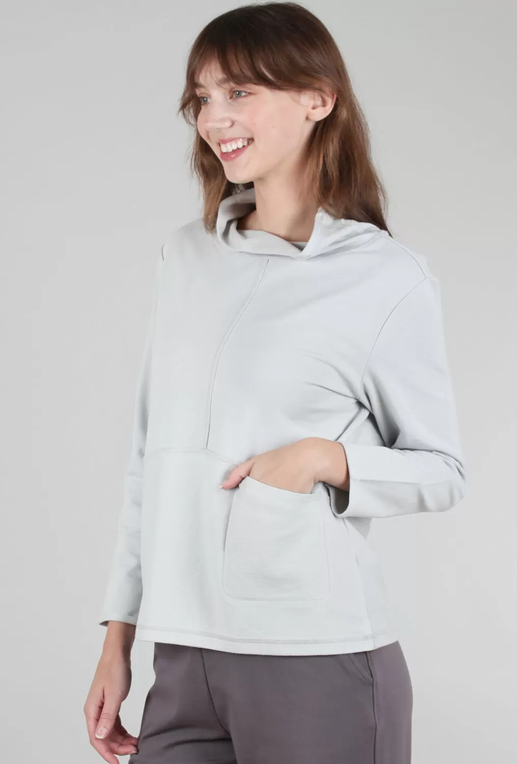 Shop Evie Lou French Terry Pocket Pullover, Dune