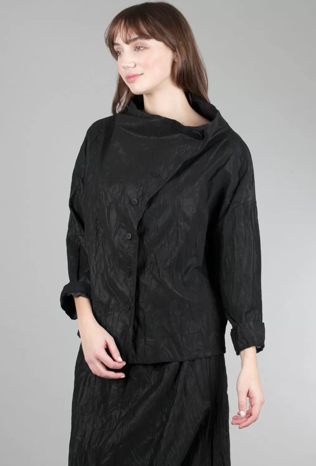 Discount Evie Lou Gallerist Crinkle Jacket, Black