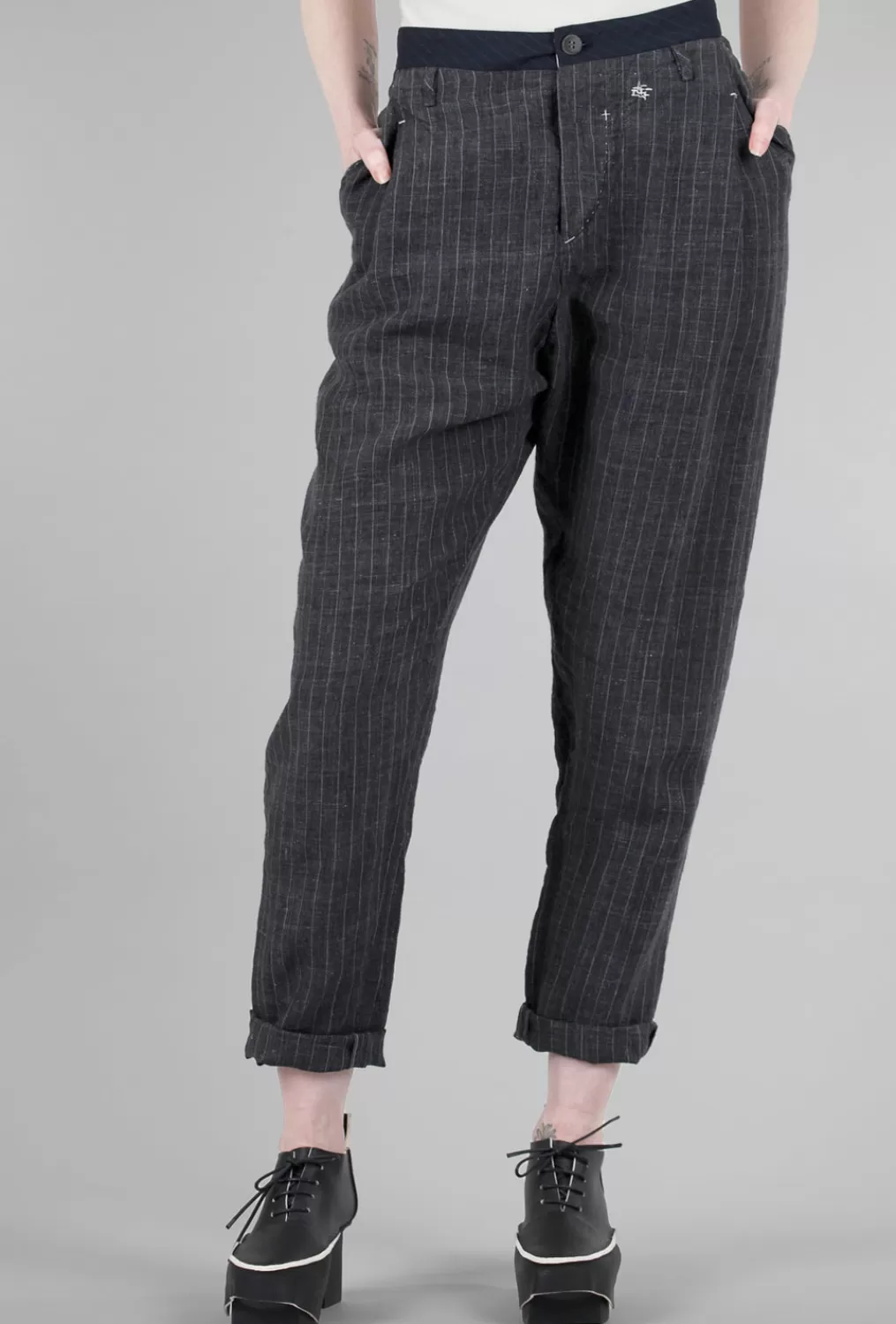 Sale Evie Lou Gentleman Friend Trouser, Gray Wash