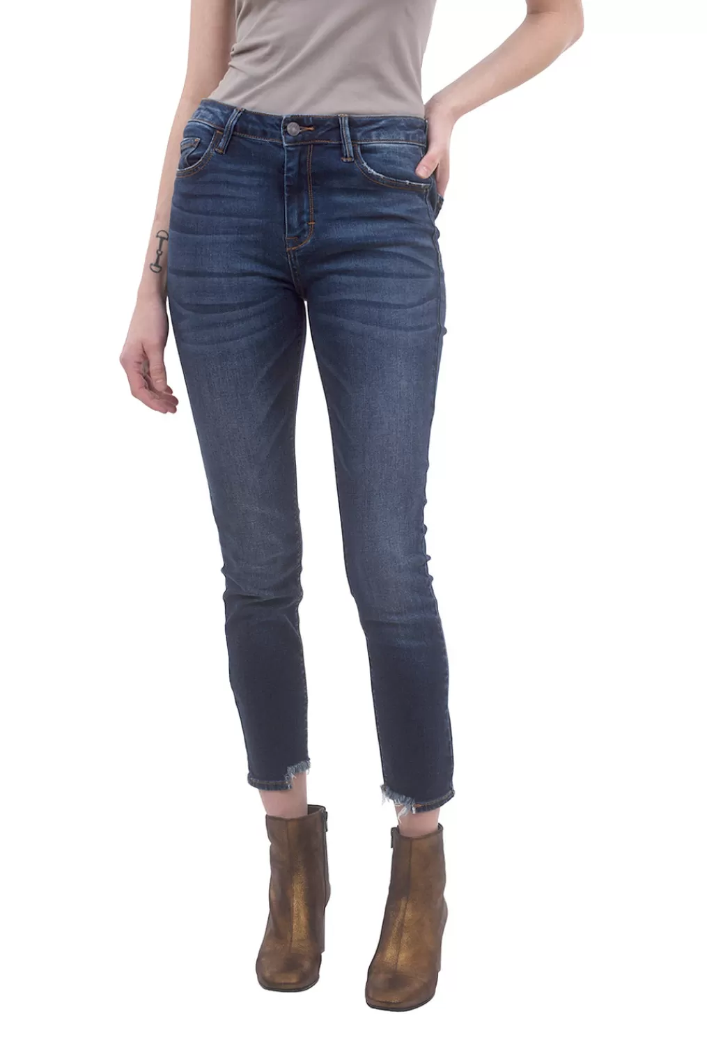 Shop Evie Lou Grinded Whisker Skinny, Dark Blue