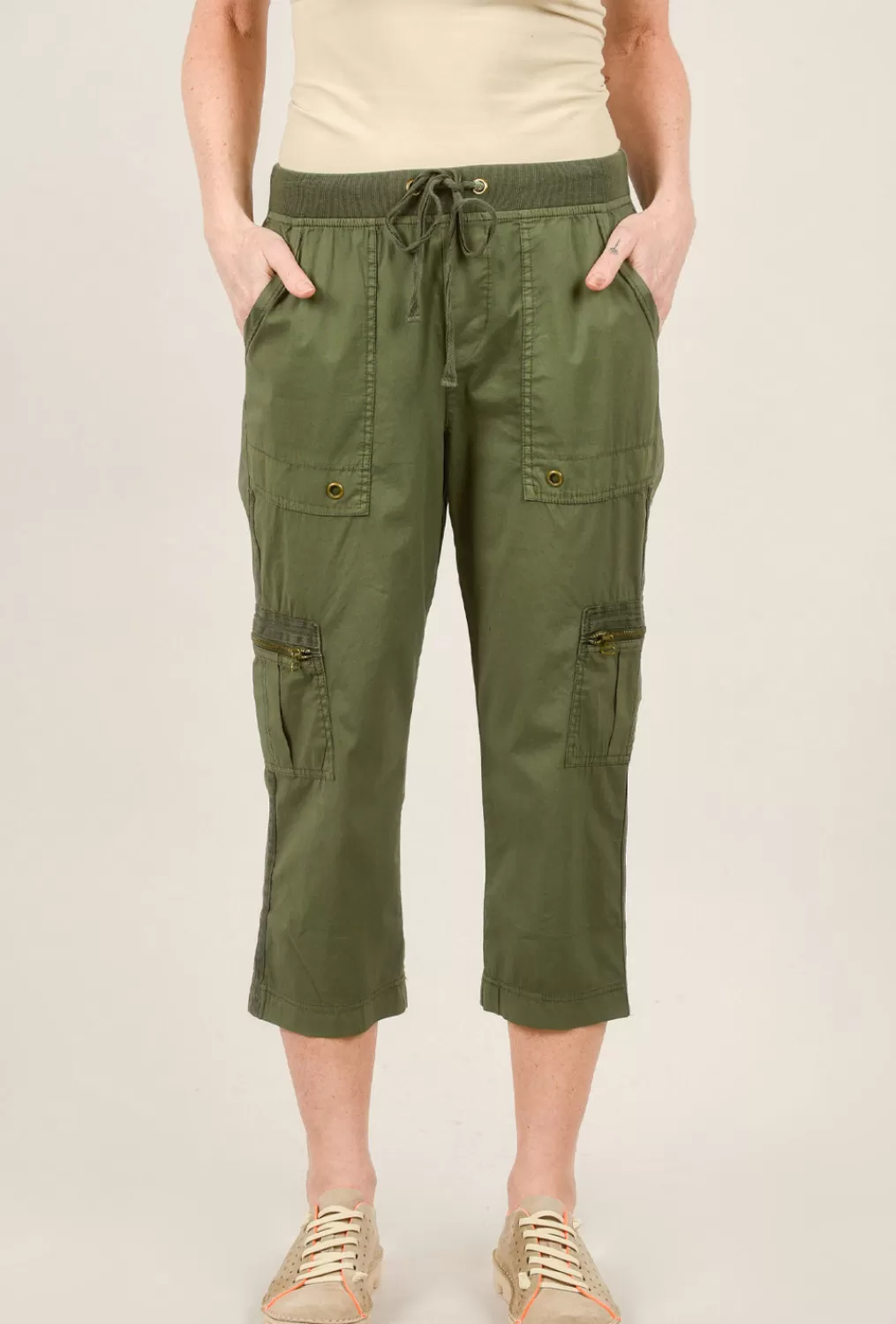 Discount Evie Lou Hurst Cargo Crop, Trellis Green