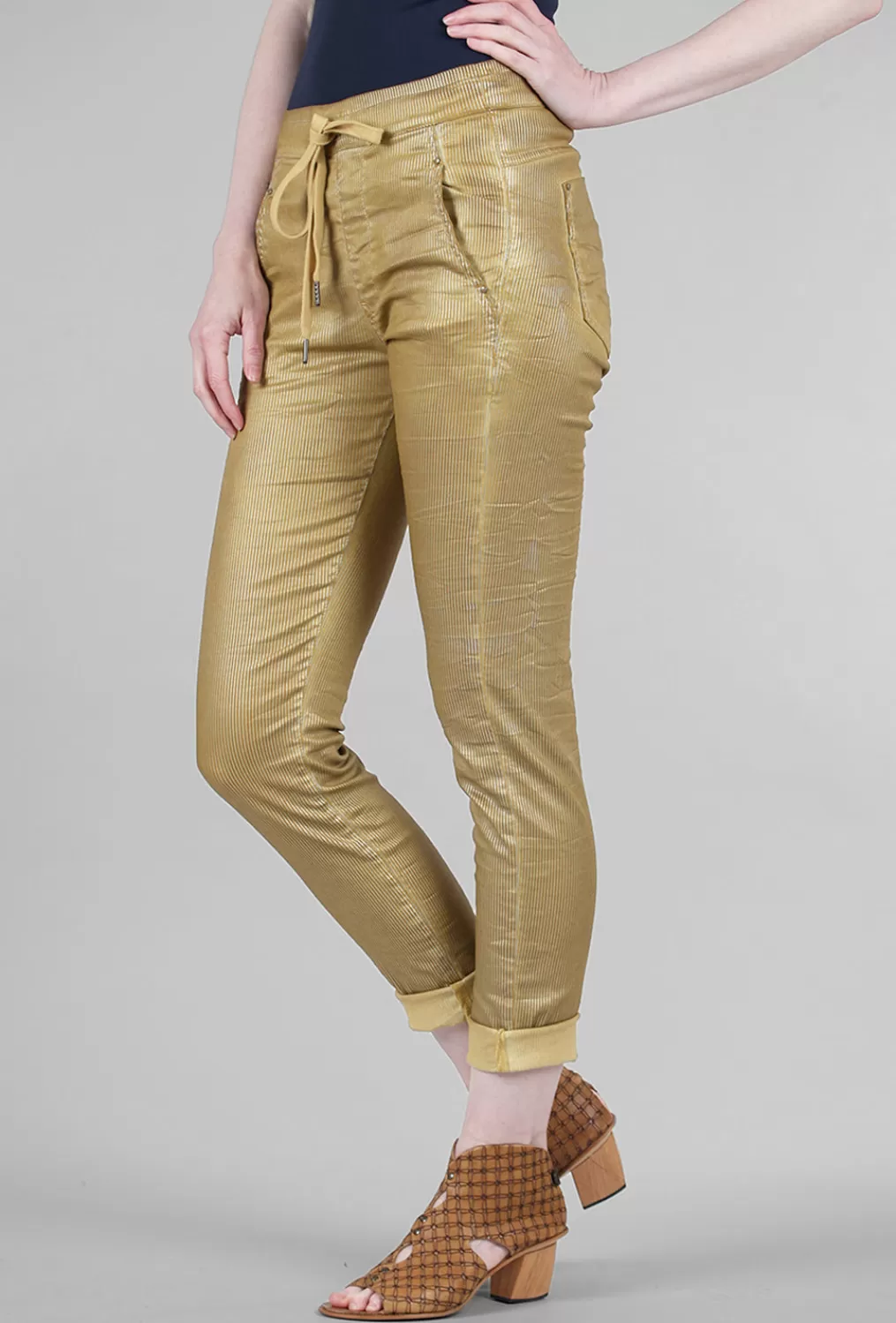 Fashion Evie Lou Iconic Stretch Jeans, Gold Stripe