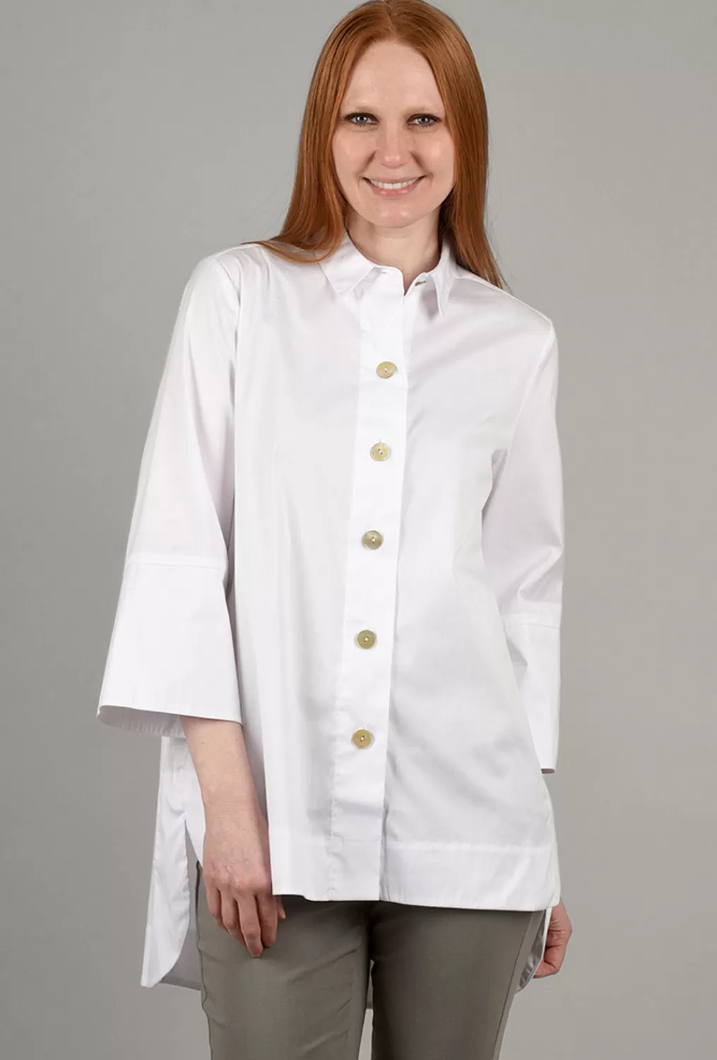 New Evie Lou Ideal White Tunic Shirt, White