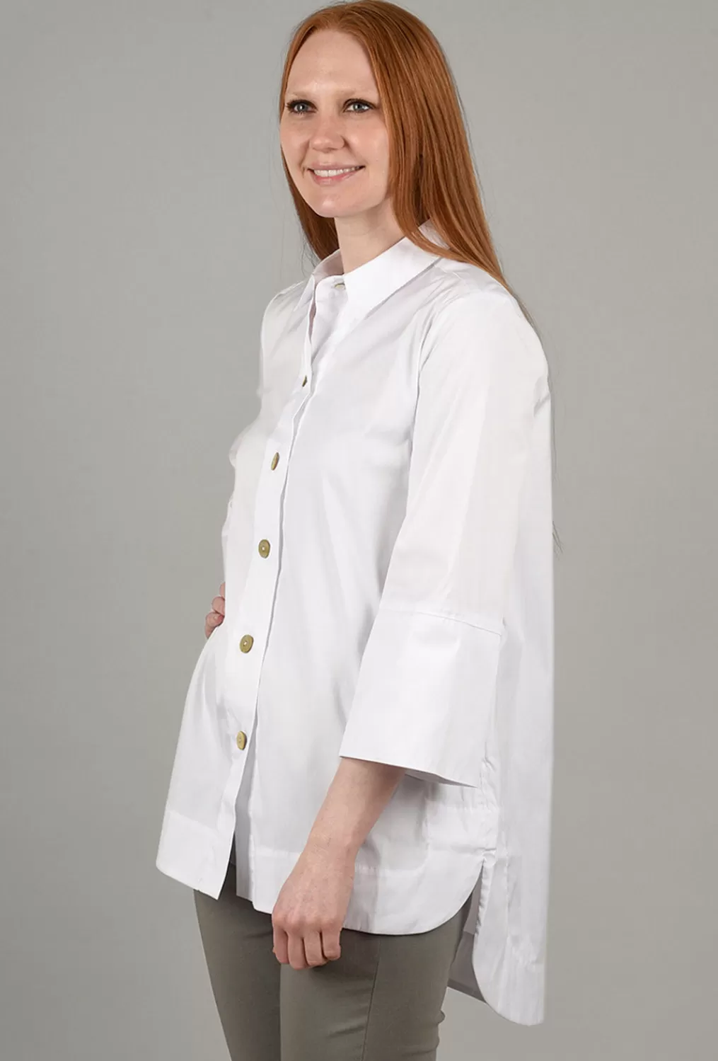 New Evie Lou Ideal White Tunic Shirt, White