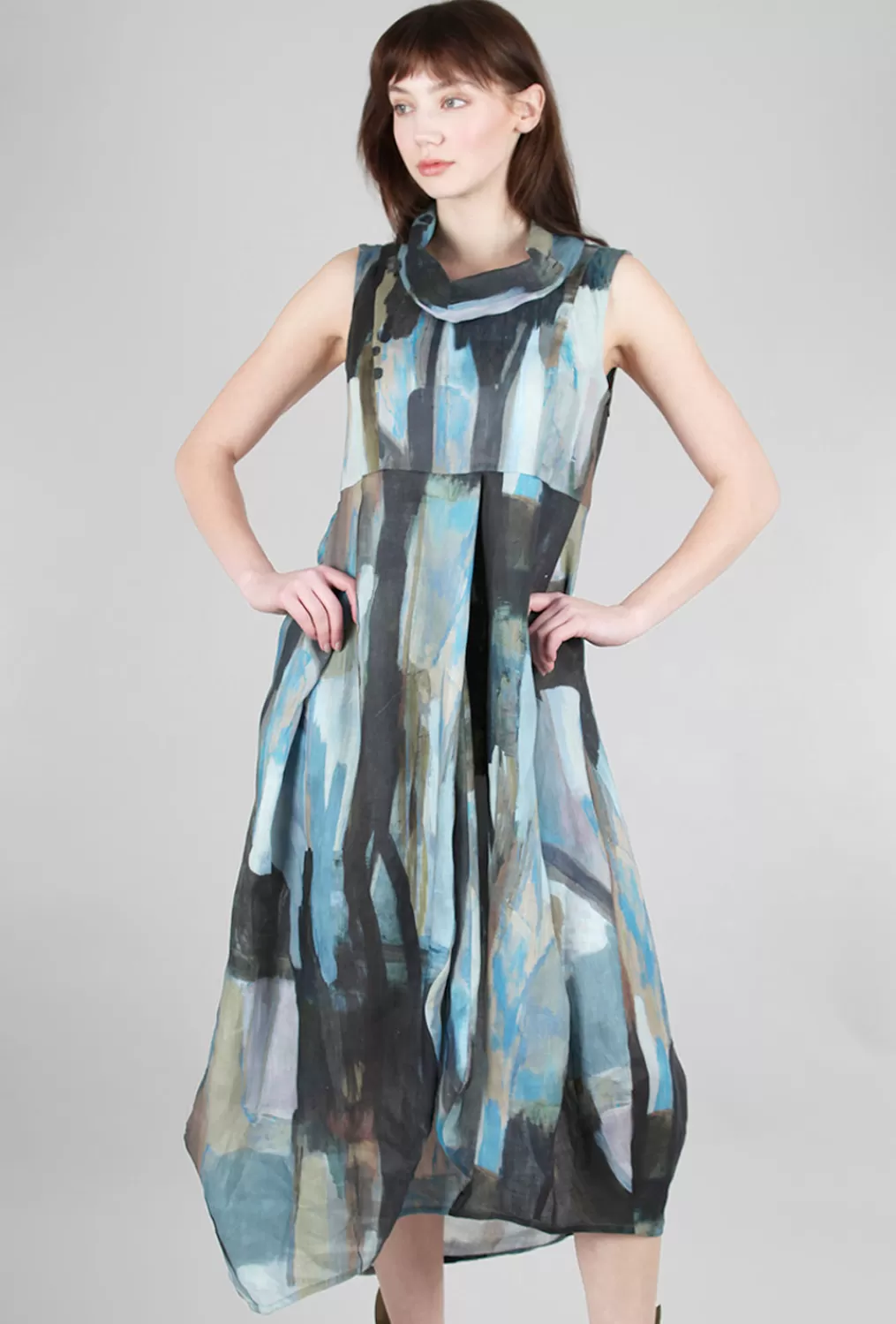 New Evie Lou Kaiga Dress, Blue Multi