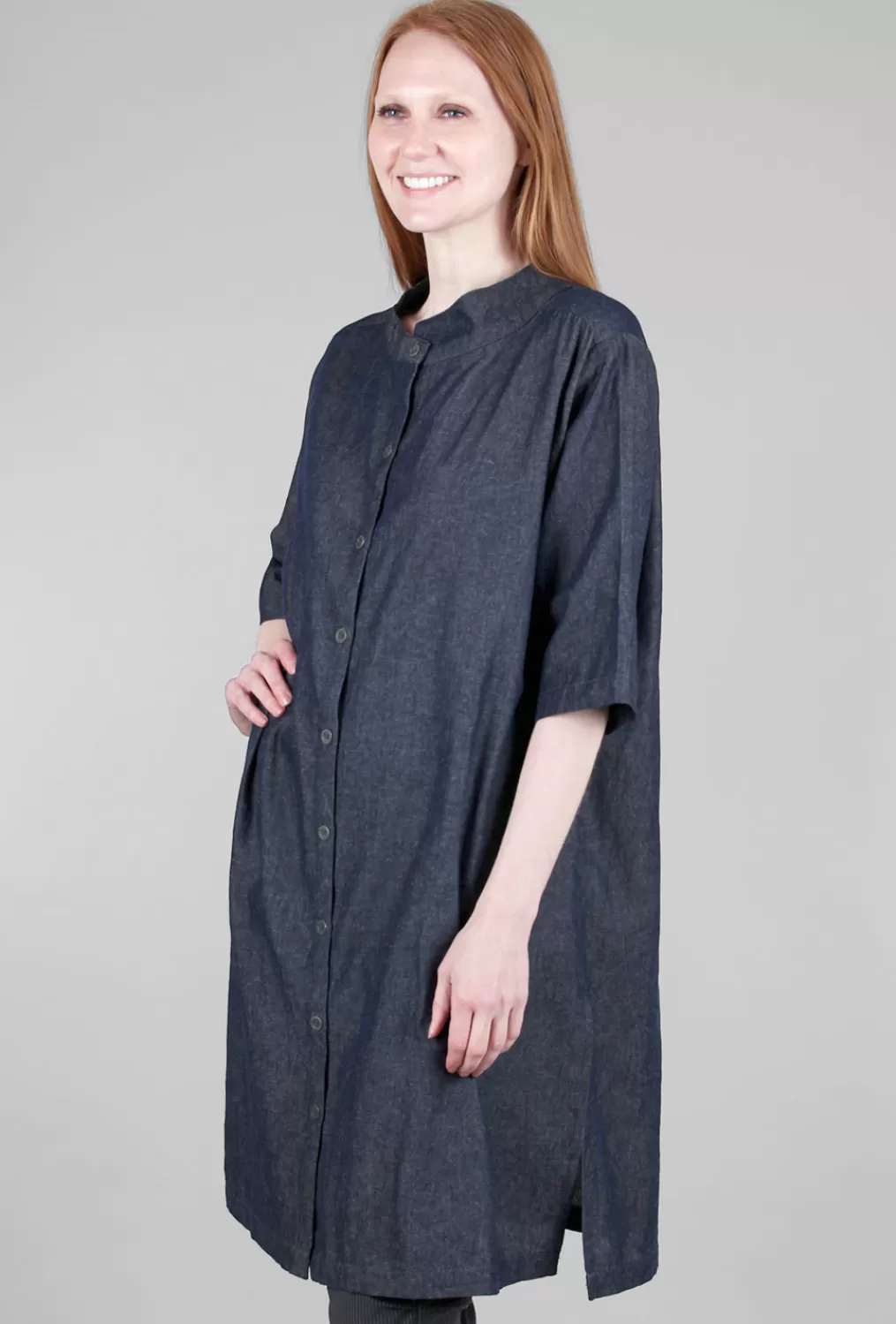 New Evie Lou Kamiko Denim Dress, Blue