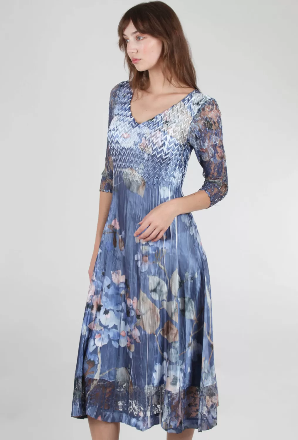 Discount Evie Lou Lace Sleeve Watercolor Dress, Blossom
