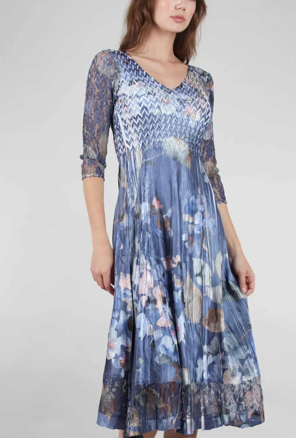 Discount Evie Lou Lace Sleeve Watercolor Dress, Blossom