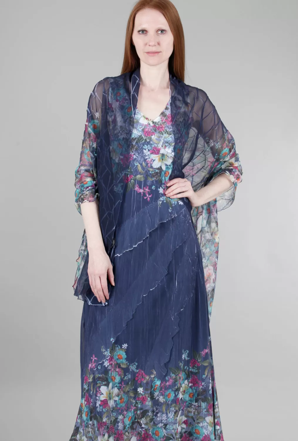 Flash Sale Evie Lou Layer Shawl, Indigo Meadow