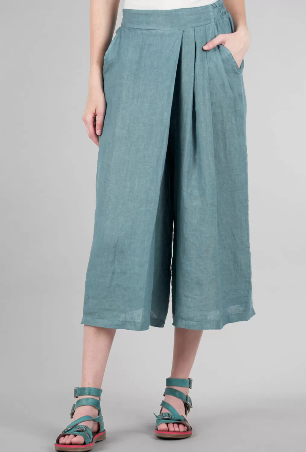 Cheap Evie Lou Linen Kathy Pant, Salvia