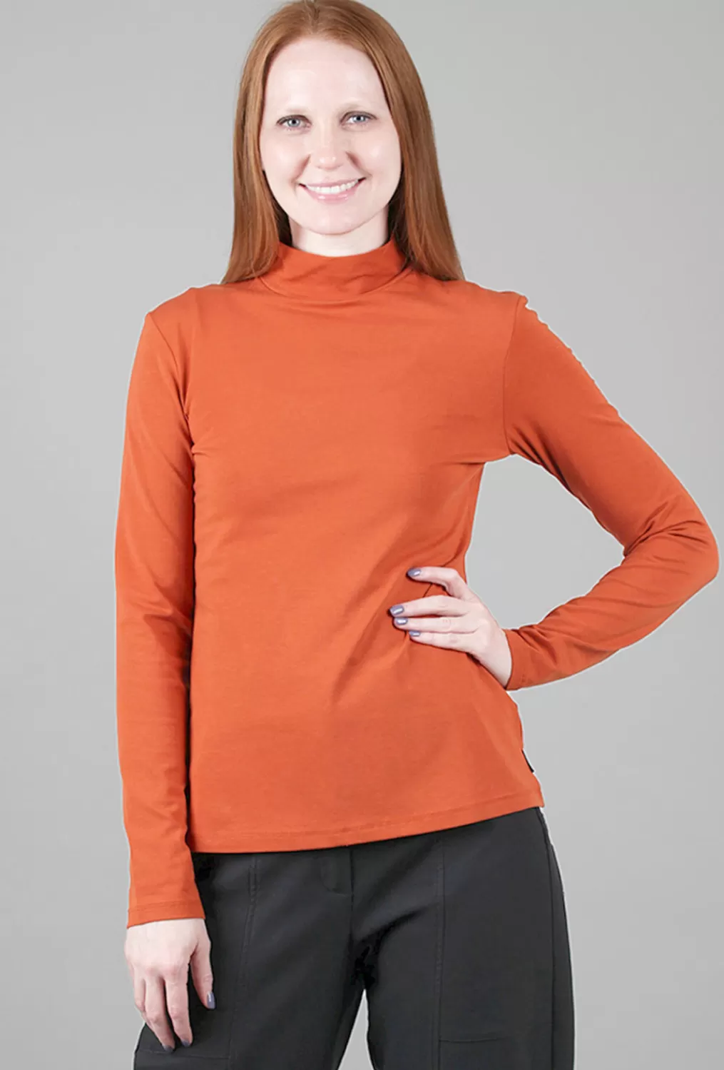 Best Evie Lou Lk Essential Layer Turtleneck, Cinnamon