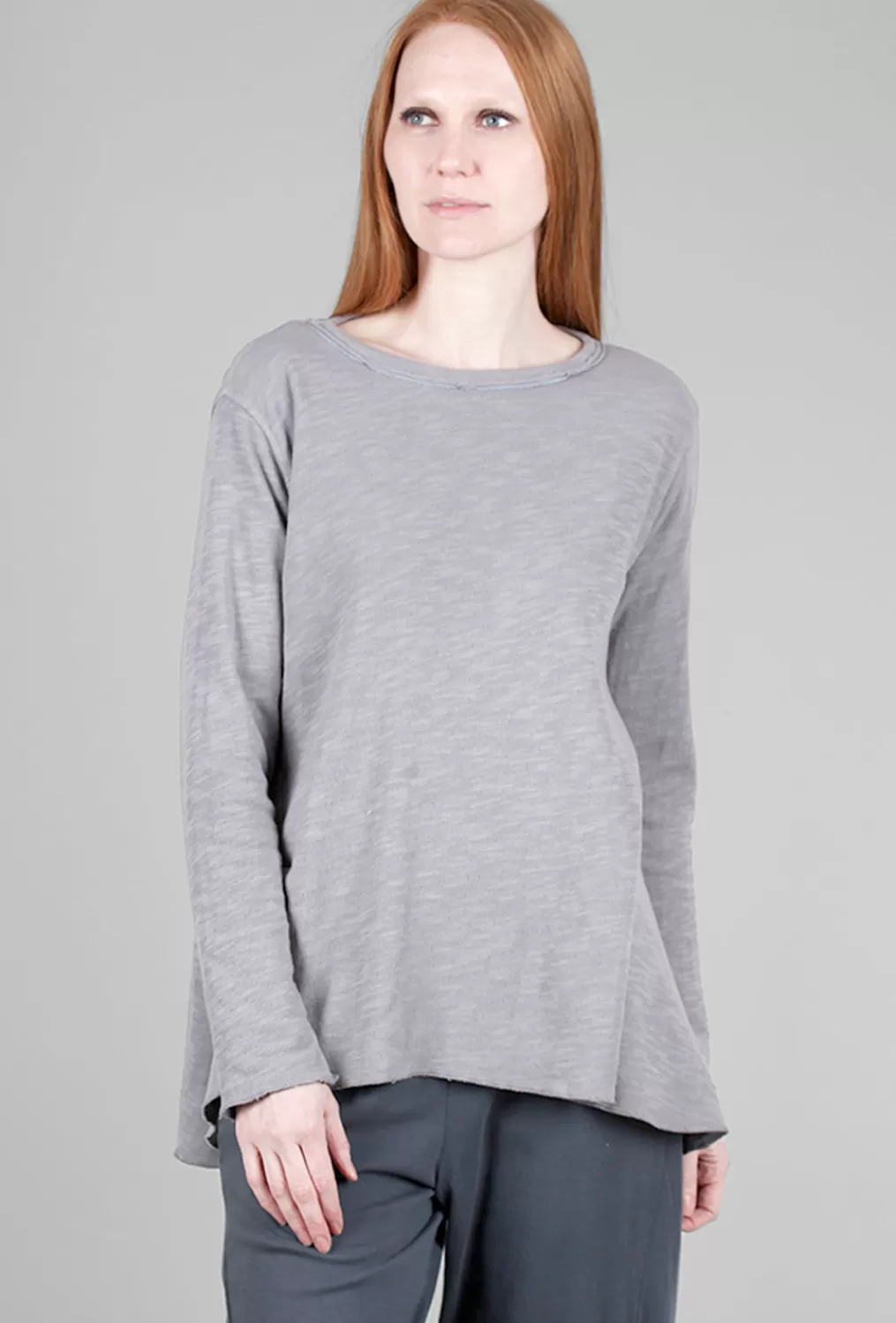 Sale Evie Lou Long Angel Tee, Algae Gray