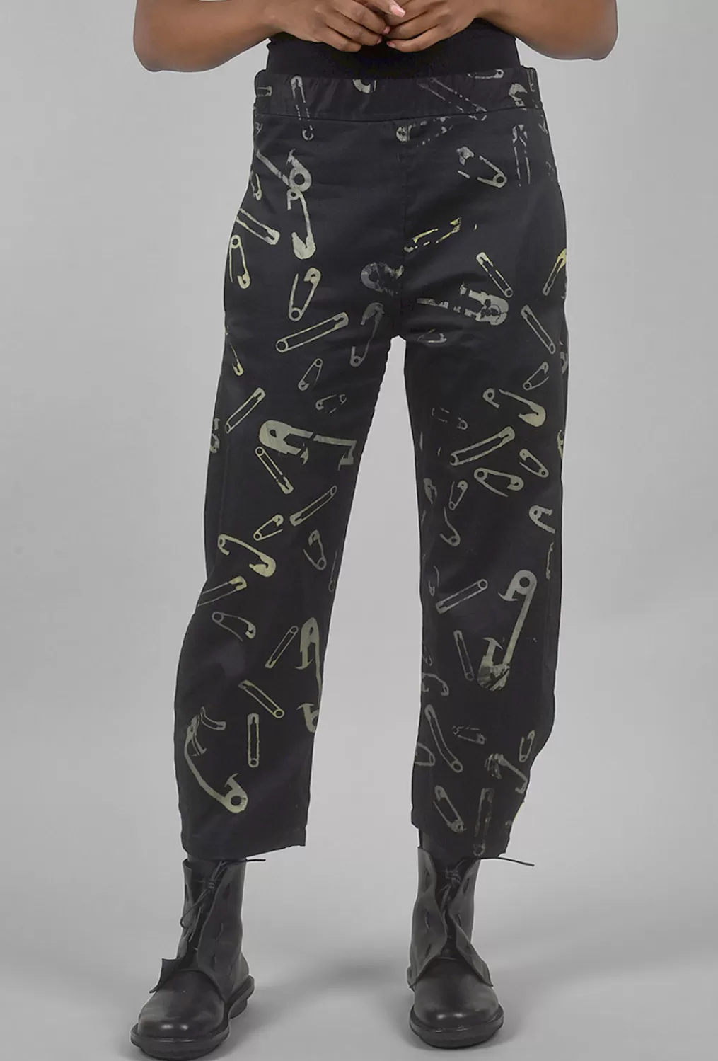 Sale Evie Lou Lucia Hand-Painted Pins Pant, Black