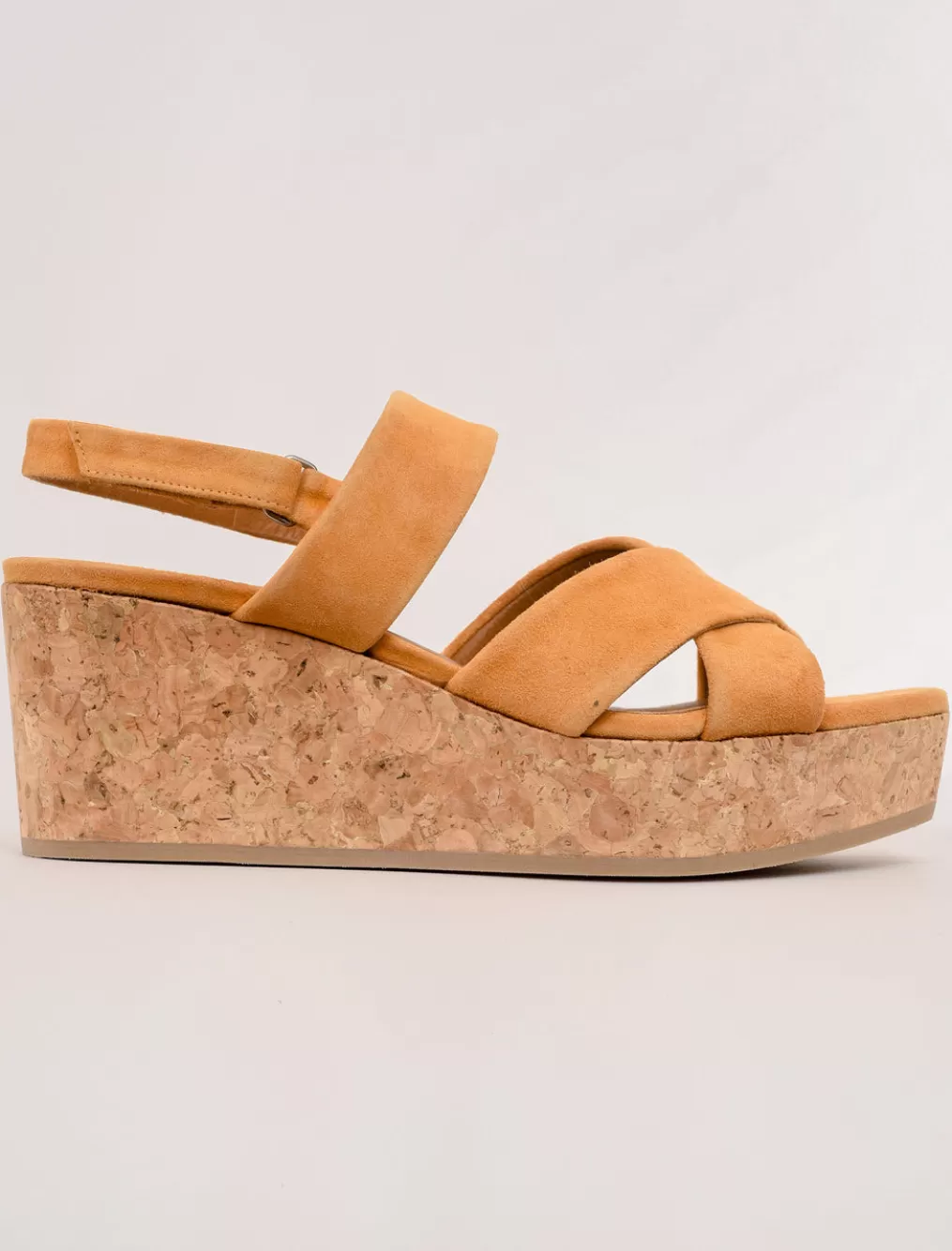 Cheap Evie Lou Maline Cork Wedge, Saffron