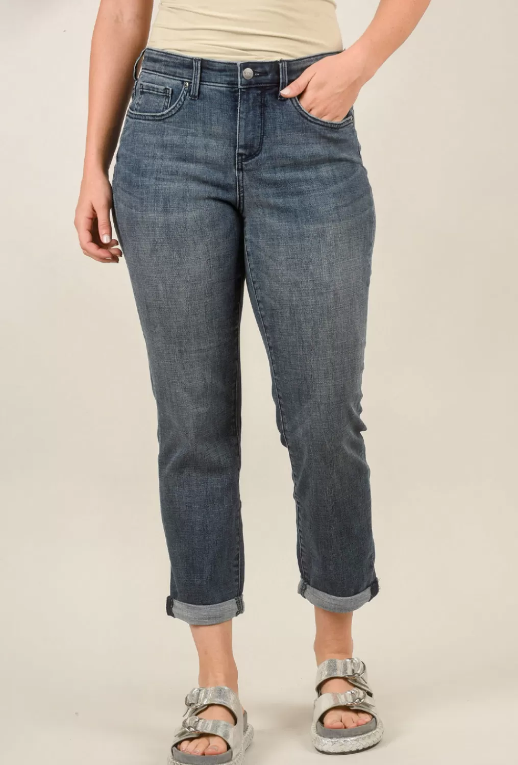 Flash Sale Evie Lou Margot Girlfriend Jeans, Caliente Blue