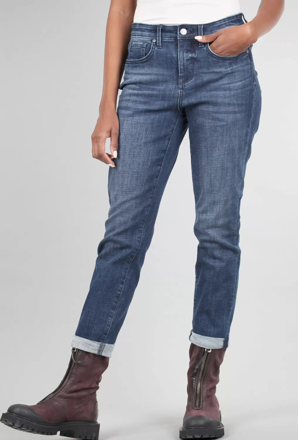 Best Sale Evie Lou Margot Girlfriend Jeans, Mesquite