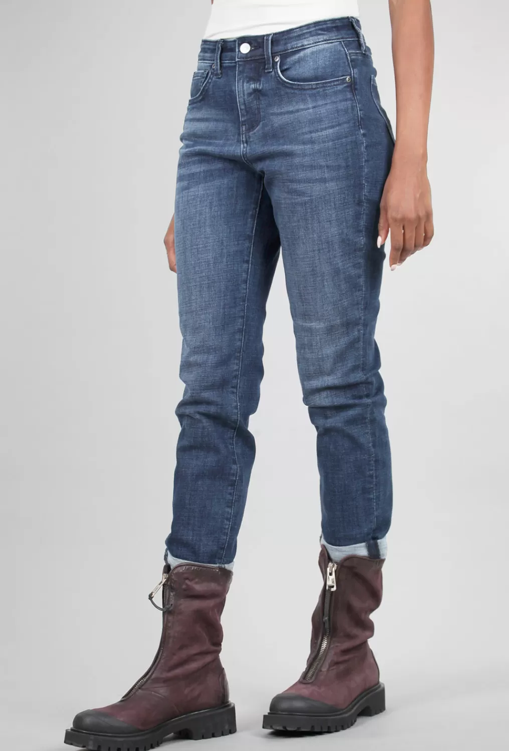 Best Sale Evie Lou Margot Girlfriend Jeans, Mesquite