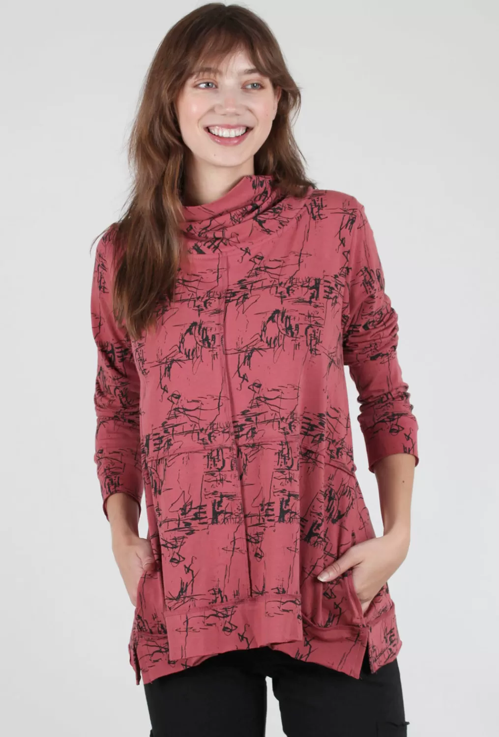 Best Sale Evie Lou Mazie Sweatshirt, Marsala Etching