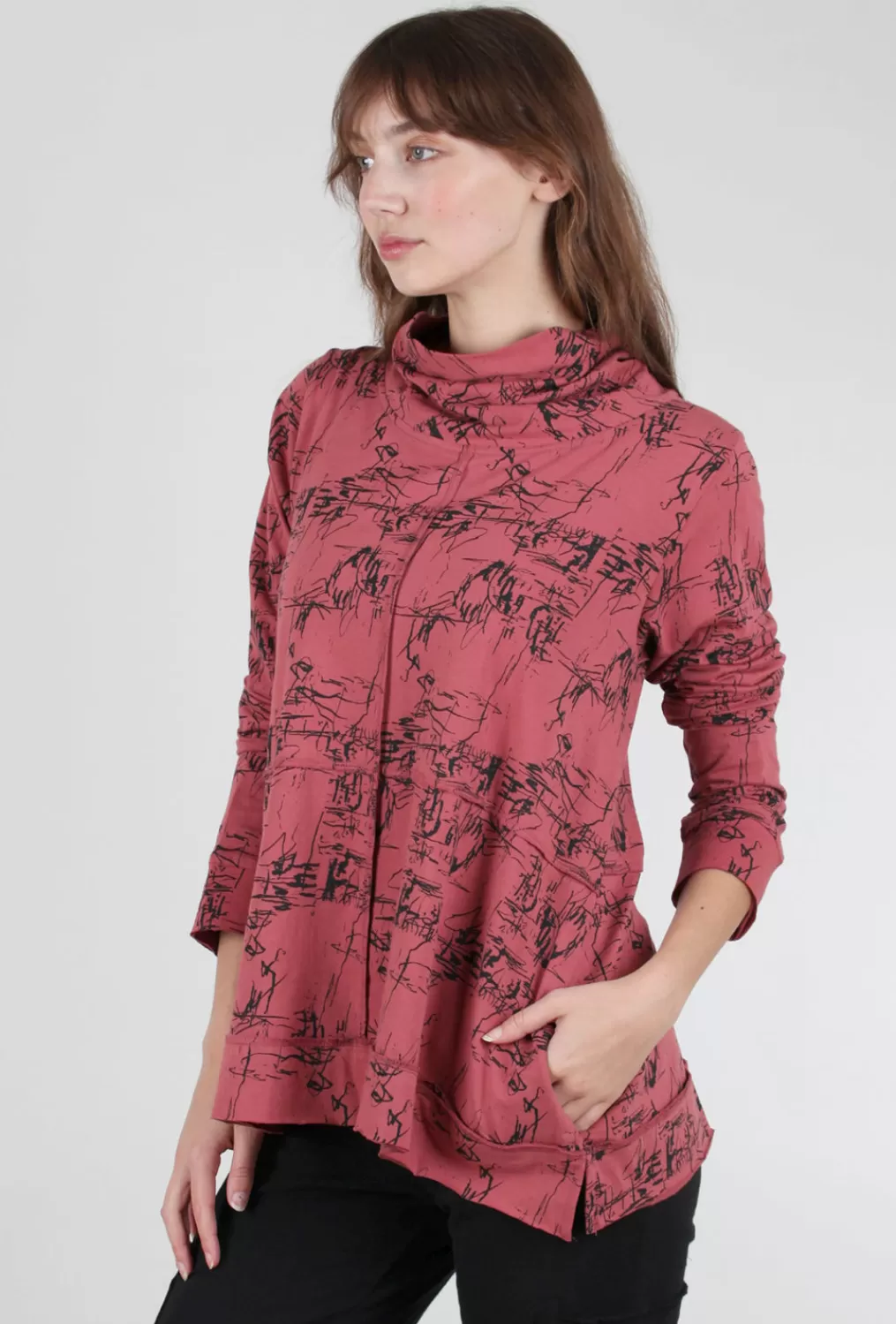 Best Sale Evie Lou Mazie Sweatshirt, Marsala Etching