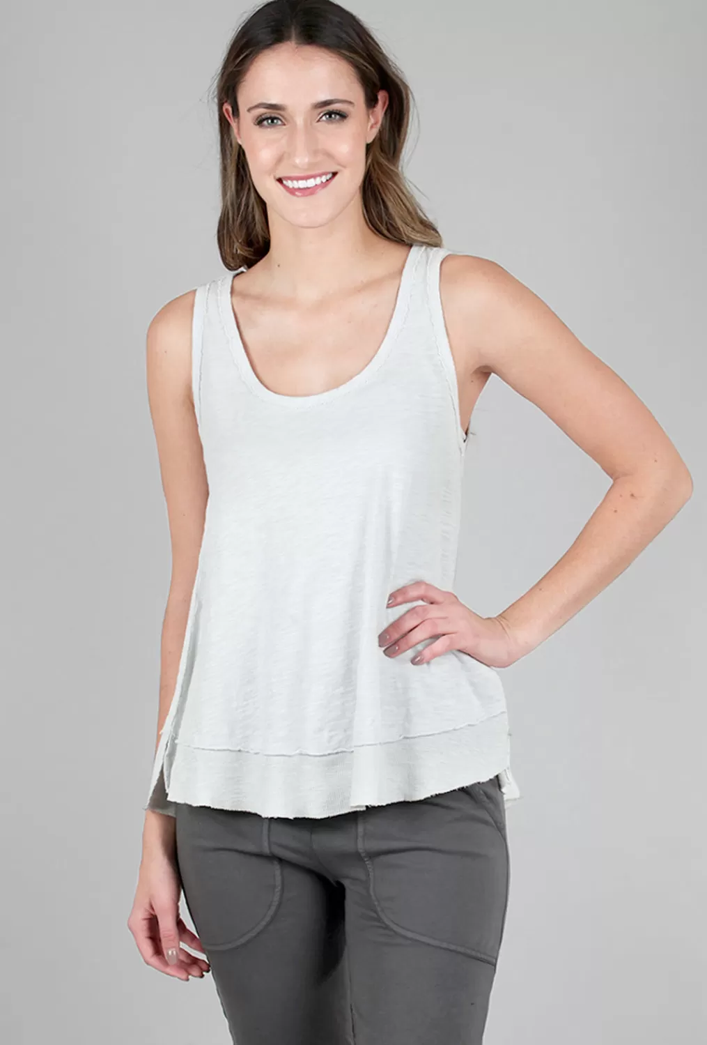 Outlet Evie Lou Md Scoopneck Tank, Cloud Gray