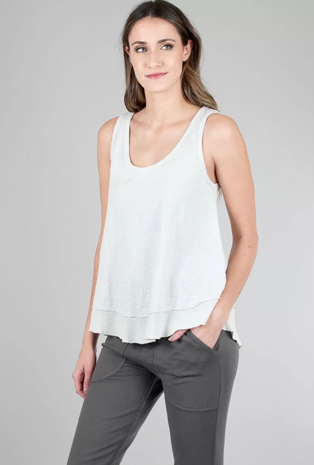 Outlet Evie Lou Md Scoopneck Tank, Cloud Gray