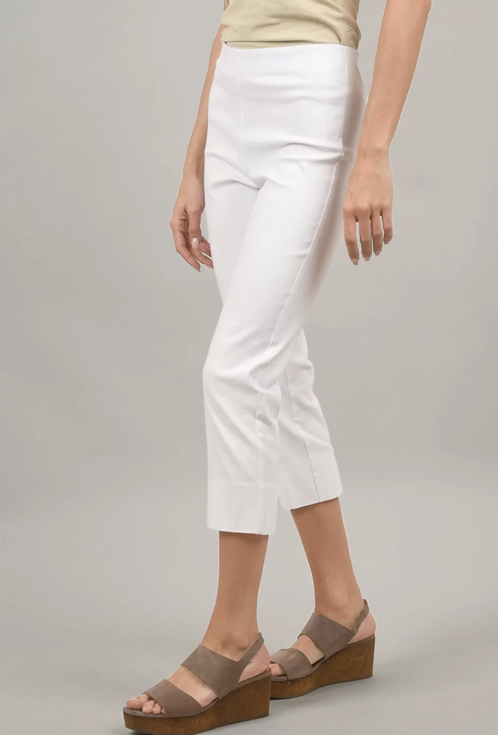 Best Sale Evie Lou Mindy Cropped Pant, White